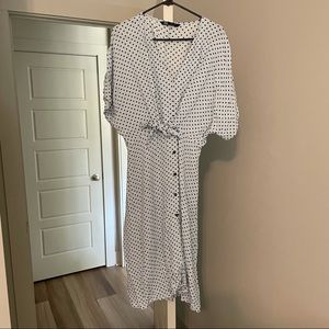 Zara polkadot midi dress